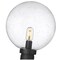 Z-Lite Laurent Outdoor Post Mount Fixture, 1-Light, 12 In.W x 15.75 In.H, Black/Clear Seedy 599PHB-BK - alternate 6